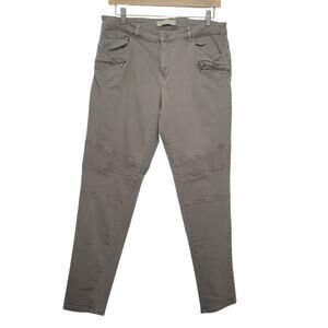 Zara | Moto Army Gray Skinny Jeans